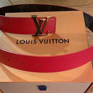 Louis Vuitton Initiales Reversible Red Belt